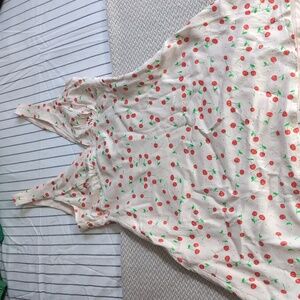 V-Neck Cherry Print Dress